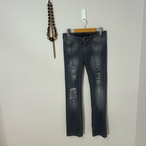 Beautiful Classic Gray distressed Jeans by Miss Miss❤️40/8